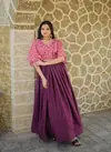  KA-1027 Chinnon With Sequins & Position Print Work Designer Readymade Gown Catalog
